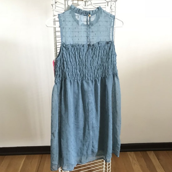 NWT Ruffled Metallic Textured Dress - Picture 5 of 8